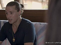 husband bangs wife's floppy tits in hotel