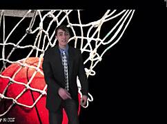 Brunette weather girl strips naked in public, teasing with her sexy body