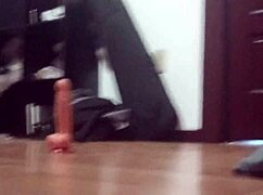 Crushing a cock with heels in this solo fetish scene