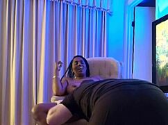 Amateur Ebony Hairstylist Fucks White Client In Homemade Video