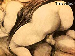 vintage erotic drawings of big asses and tits
