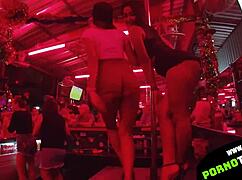 asian bar girl dancing