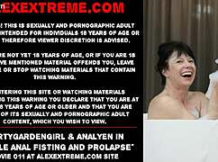 Dirtygardengirl and Analyen in double anal fisting and prolapse