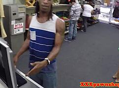 Doggystyled Pawnshop Amateur Sucks Cock Hidden Cam