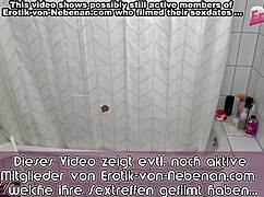 german tattooed amateur blonde banging in the bathroom