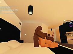 in roblox porn blacked, a threesome with anal and big cocks unfolds