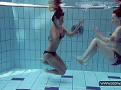 katrin and lucy big tits underwater, so sexy!