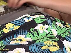 Eighteen-year-old teen couple in love with older european partner