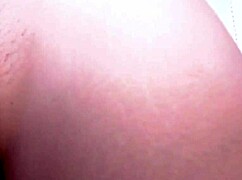 lucky john cums all over redhead lauren phillips perky tits while she moans in lingerie