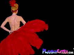 Miranda štíhlá blond milfka s velkýma prackama září v děvčí burlesque