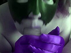 helgafoxxy's blowjob in color madness, teasing with big tits fetish