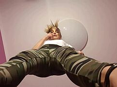 Put him on his knees and ask to jerk off under the bill then eat his sperm 😈