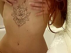 i am a redhead teen relaxing in the bath