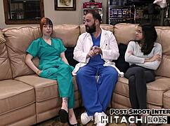 lesbian gets mandatory hitachi orgasms in pov version with ditria rose backstage roleplay