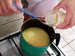 I, sarah rosa, cooks sexy pussy porridge with cheese