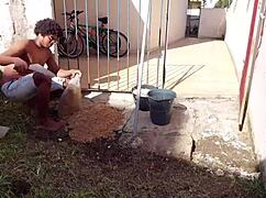 Milf Paying Handyman With Ass And Squirt From Ass Fuck