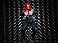 Granny Carmen's Passionate Journey As A Gloved Metal Cock Sucker