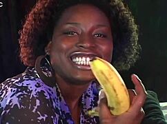 Second banana introduction with big natural tits and dirty talk