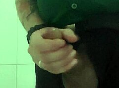 Security guard says, I'm masturbating in the mall bathroom.