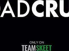 Naughty ebony teen teases stepdad for fuck