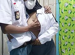 High school girl celebrates graduation with boyfriend in bent over doggystyle fucking, licking pussy, muff diving, and more intense actions!