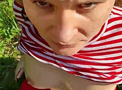 Fucked Wet Girl in Slobbery Mouth on Hot Summer Day