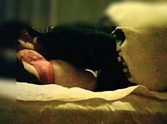 Wife in red lingerie seduces me for secret sex, then rides hard in round two to drain my cum, with close-up handjob shots.