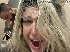 Making hot love in the alley with wet pussy and pulsing cock