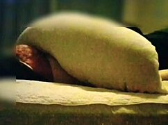 Wife in red lingerie seduces me for secret sex, then rides hard in round two to drain my cum, with close-up handjob shots.