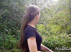 evelina darling cocky bitch who shows tits in public and sucks dick in dangerous zones