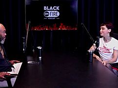 Annie Clementine explores vampire fantasies with couples and followers in sheer red