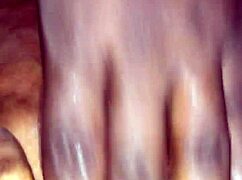 bbw stepmother masturbates herself on bed, and i help with my big cock