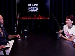 Annie Clementine explores vampire fantasies with couples and followers in sheer red