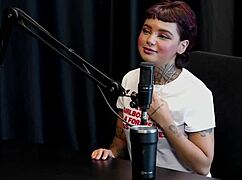 Annie Clementine explores vampire fantasies with couples and followers in sheer red