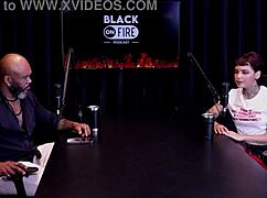 Annie Clementine explores vampire fantasies with couples and followers in sheer red