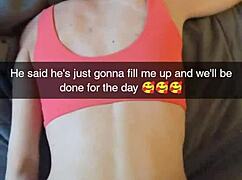 속이는 아마추어 요가 MILF가 스냅챗에서 피트니스 강사랑 섹스 - 넛팅되고 크림파이