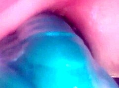 Watch this huge bottle slide deep into my tight ass!