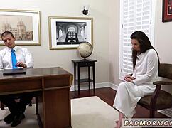 hot brunette submits to anal in woods first time