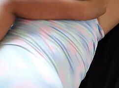 Colombian with big tits passionately fucking her stepson.