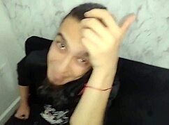 stepsister argues with stepbrother for smoking, punishes stroking cock so he can't resist fucking