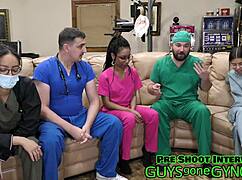 canada preps for a massive 1000cc enema backstage at guysgonegynocom, getting fingered and shaved