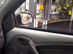 My neighbor's wife paid for a delicious blowjob in the Uber car