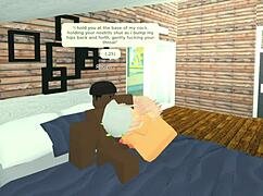 Roblox whore gets throat fucked by bbc