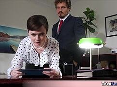 quickie fucking the extra small petite tomboi secretary in office