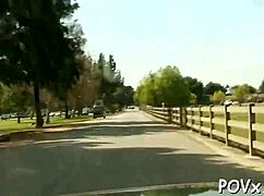 seductive girlfriend blends cock riding with oral skills