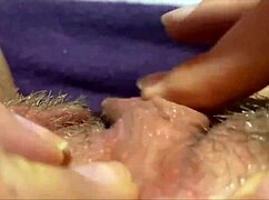 hey, watch this huge clit get rubbed and jerked until she squirts everywhere