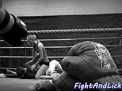 bigtitted eurobabe wrestles lesbian beauty