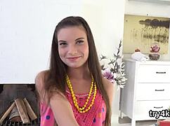 innocent teen blows dick in pov, then gets juicy snatch fucked 😏