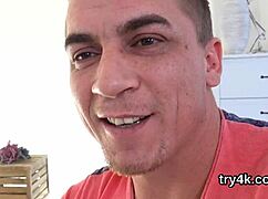 innocent teen blows dick in pov, then gets juicy snatch fucked 😏