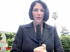 The sexy news reporter in lingerie wanted to get fucked in doggystyle and missionary positions